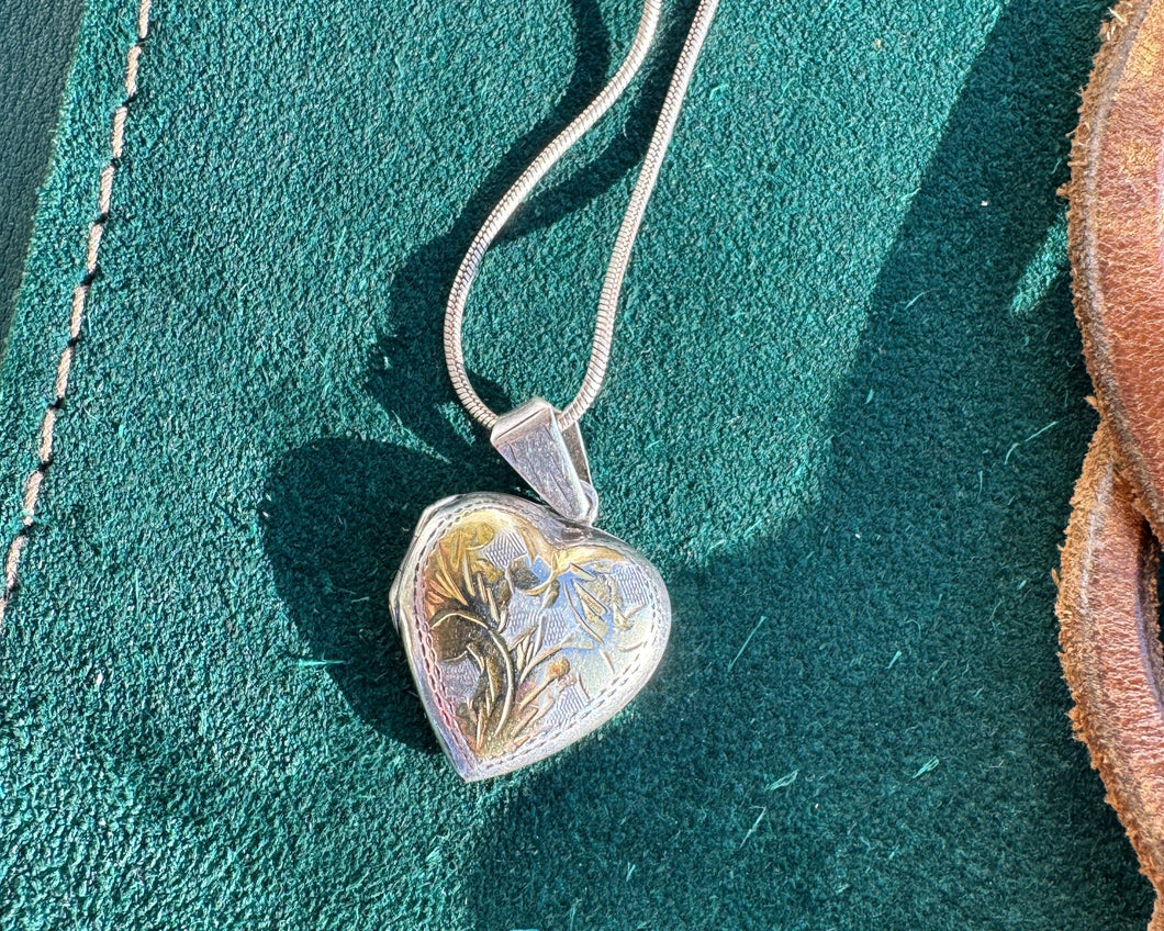 Heart Locket Pendant Necklace