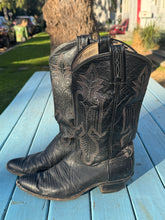 Load image into Gallery viewer, Made in USA Black Leather Cowboy Boots- Womens Size 8
