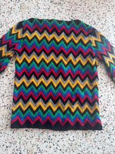 Load image into Gallery viewer, Vintage Zig Zag Wool Sweater
