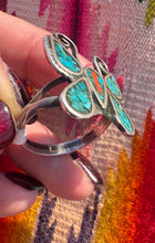 Load image into Gallery viewer, Crushed Stones Butterfly Pawn Ring
