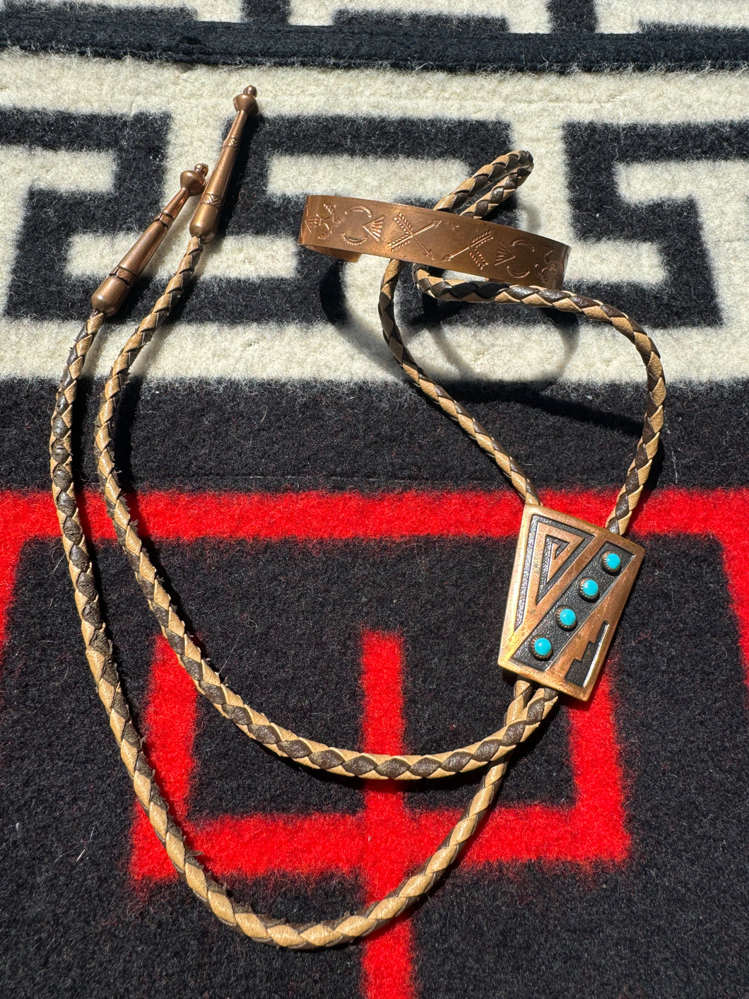 Copper Bolo Tie Necklace