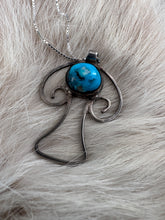 Load image into Gallery viewer, 1970s Mushroom Turquoise Outline Necklace
