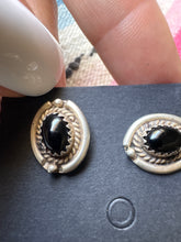 Load image into Gallery viewer, Jet Black Stud Earrings
