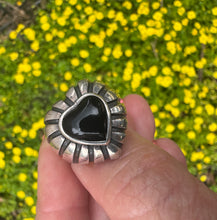 Load image into Gallery viewer, Onyx Heart  Ring
