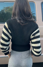Load image into Gallery viewer, Striped Knitwear Cardigan Sweater
