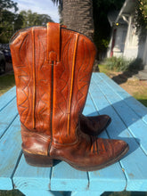 Load image into Gallery viewer, Acme Cowboy Dark Brown Distressed Leather Boots ~ Mens 7.5 D
