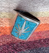 Load image into Gallery viewer, Pot Leaf Turquoise Ring
