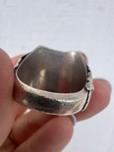 Load image into Gallery viewer, Vintage Navajo Turquoise and Coral Ring

