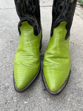Load image into Gallery viewer, Lime Green  Leather Boots ~ Womens Size 7
