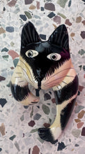 Load image into Gallery viewer, Painted Cat Wood Scarf Slide
