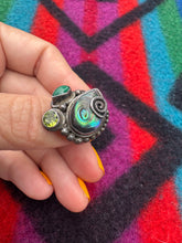 Load image into Gallery viewer, Abstract Abalone Sterling Silver Ring
