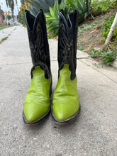 Load image into Gallery viewer, Lime Green  Leather Boots ~ Womens Size 7
