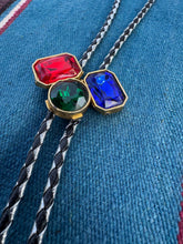 Load image into Gallery viewer, 1980s Rhinestone Bolo Tie Necklace
