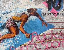 Load image into Gallery viewer, Vintage 1980's Bucks Surf &amp; Sport 10 Years Hoodie Sweatshirt
