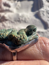Load image into Gallery viewer, Carved Turquoise Snake Ring
