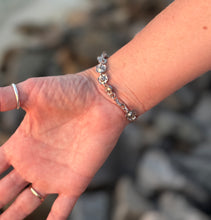 Load image into Gallery viewer, Silver Rose Flower Bracelet
