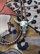 Load image into Gallery viewer, Bull Skull Bolo Tie Necklace
