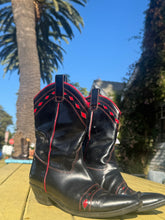 Load image into Gallery viewer, Patent Leather Cutout Cowboy Boots-Women Size 7.5
