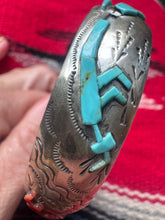Load image into Gallery viewer, Dancing Kokopelli  Turquoise Coral Cuff Braceket
