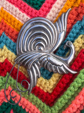 Load image into Gallery viewer, Silver Peacock Brooch Pin
