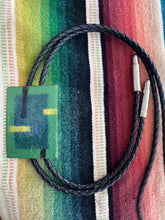 Load image into Gallery viewer, Vintage Ceramic Rectangle Bolo Tie
