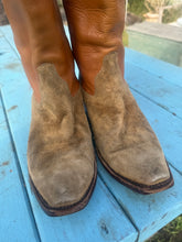 Load image into Gallery viewer, Two Tone Leather &amp; Suede Cowboy Boots-Women Size 7.5
