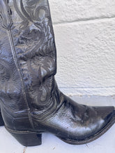 Load image into Gallery viewer, Cowboy Black Leather Boots
