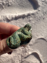 Load image into Gallery viewer, Carved Turquoise Snake Ring
