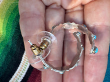 Load image into Gallery viewer, Zuni Snake Eye Turquoise Hoop Earrings
