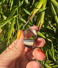 Load image into Gallery viewer, Black/White Two Tone Opal Ring
