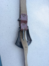 Load image into Gallery viewer, Classic Silver Buckle Brown Leather Belt

