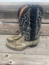 Load image into Gallery viewer, Justin Gray Navy Cowboy Boots
