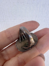 Load image into Gallery viewer, Large Matrix Turquoise Sterling Silver Statement Ring
