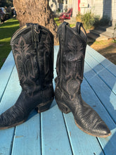 Load image into Gallery viewer, Made in USA Black Leather Cowboy Boots- Womens Size 8
