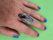 Load image into Gallery viewer, Bounder Opal Garnet Stone Ring
