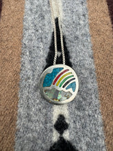 Load image into Gallery viewer, Mountain Rainbow Circle Pendant Necklace
