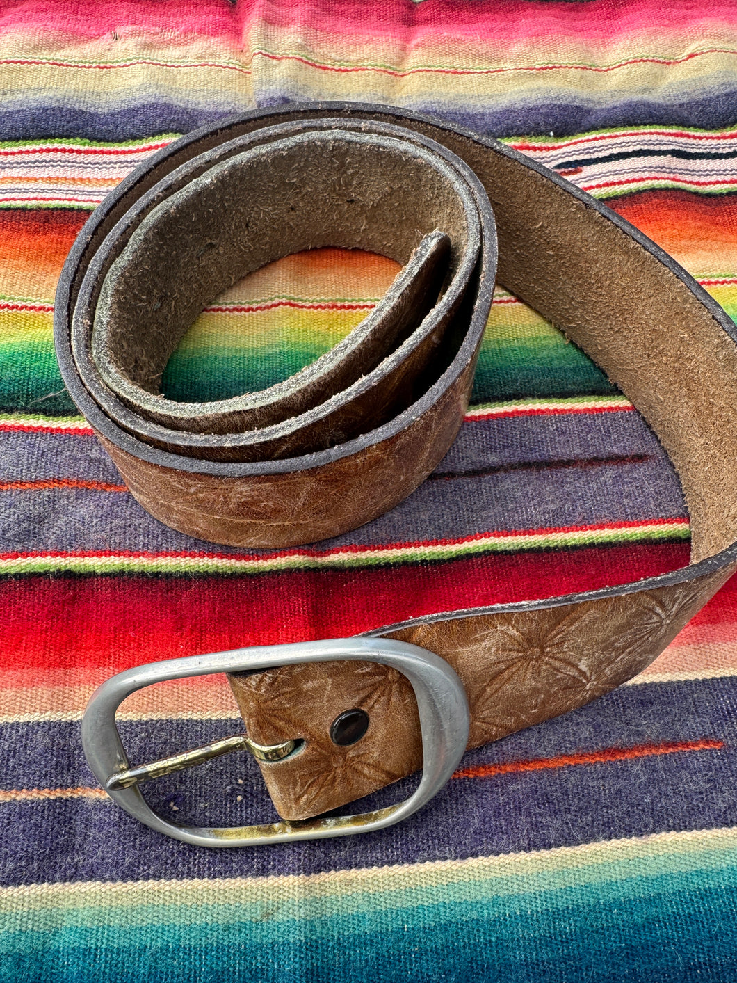 Embossed Leather Belt