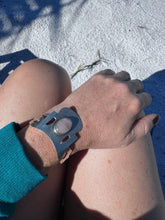 Load image into Gallery viewer, Vintage Rose Quartz Mexico Sterling Silver Cuff Bracelet
