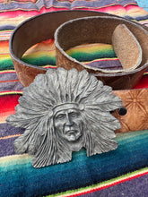 Load image into Gallery viewer, Brass Chief Buckle- Made in USA
