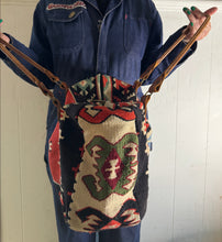 Load image into Gallery viewer, Matt Camron Kilim Double Handle Wool Handbag Purse
