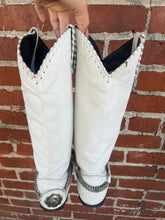 Load image into Gallery viewer, Cowboy White Leather Boots ~ Women Size 8.5
