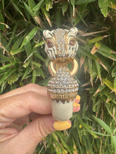 Load image into Gallery viewer, Cougar Ciner Enamel Pave Swarovksi Crystal Rhinestones Bracelet
