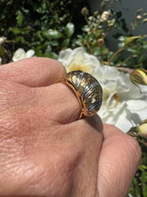 Load image into Gallery viewer, Vintage Heirloom Dome 18k Gold Diamond Ring
