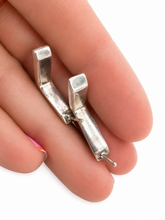 Load image into Gallery viewer, Sterling Silver Multi-Stone Inlay Hoop Earrings
