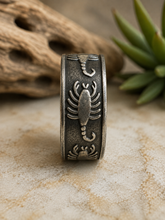Load image into Gallery viewer, Sterling Silver Adjustable Scorpio Ring
