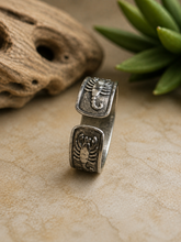 Load image into Gallery viewer, Sterling Silver Adjustable Scorpio Ring
