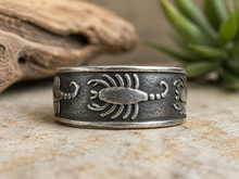 Load image into Gallery viewer, Sterling Silver Adjustable Scorpio Ring
