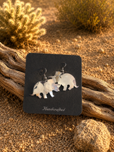 Load image into Gallery viewer, Vintage Triceratops Dinosaur Earrings
