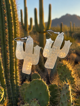 Load image into Gallery viewer, Sterling Silver Cactus Dangle Earrings

