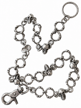 Load image into Gallery viewer, Vintage 1990s Biker Skull Wallet Chain Silver Tone
